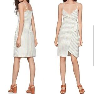 BCBGeneration Multi‎ Stripe Wrap Dress Size Large NWOT